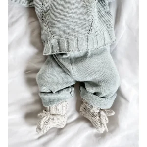 New Luna + Luca Knit Pants - Frosty Blue - CaringForTots - Professional Baby and Children's Products | Caring for Growth, Caring for Every Moment