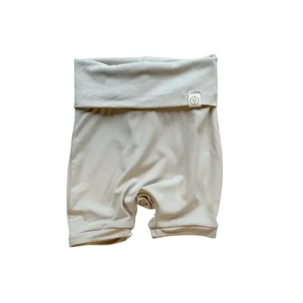 Shop All | 0/3m Fold-over Shorties | Baby & Toddler | Luxury Bamboo | Sand - CaringForTots - Professional Baby and Children's Products | Caring for Growth, Caring for Every Moment