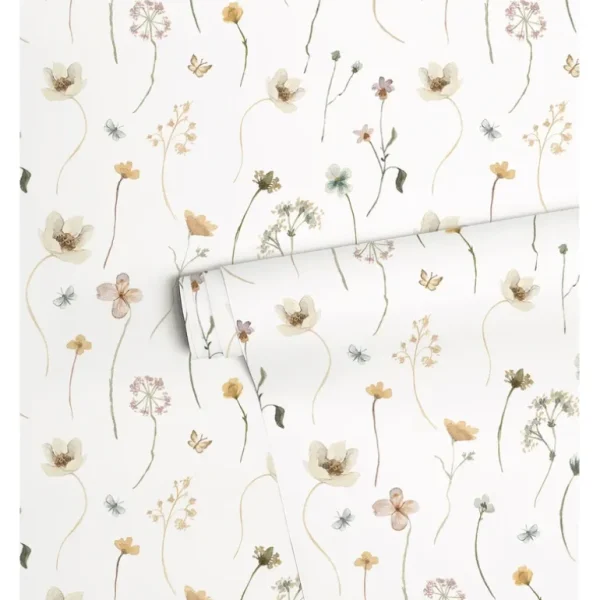 Hot Mademoiselle - Children's Wallpaper - May Flower Motif - CaringForTots - Professional Baby and Children's Products | Caring for Growth, Caring for Every Moment