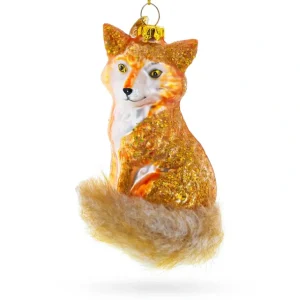 Flash Sale Majestic Wild Fox - Blown Glass Christmas Ornament - CaringForTots - Professional Baby and Children's Products | Caring for Growth, Caring for Every Moment