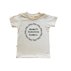 New Mama's Favorite Human - Organic Cotton Tee - CaringForTots - Professional Baby and Children's Products | Caring for Growth, Caring for Every Moment