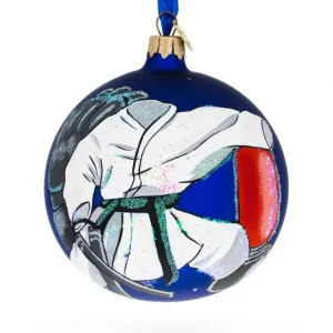 Fashion Masterful Martial Arts: Martial Arts Blown Glass Ball Christmas Ornament 4 Inches - CaringForTots - Professional Baby and Children's Products | Caring for Growth, Caring for Every Moment