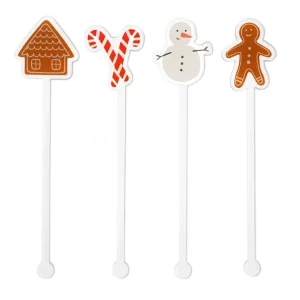 Fashion Merry & Bright Acrylic Stirrer Set - CaringForTots - Professional Baby and Children's Products | Caring for Growth, Caring for Every Moment