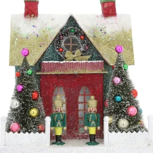 Cheap Merry & Bright Glitter Chalet Decoration - CaringForTots - Professional Baby and Children's Products | Caring for Growth, Caring for Every Moment
