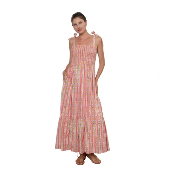 Shop Mia Dress Pink Ribbon Floral - CaringForTots - Professional Baby and Children's Products | Caring for Growth, Caring for Every Moment