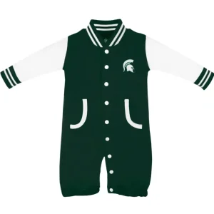Shop Michigan State Varsity Convertible Romper - CaringForTots - Professional Baby and Children's Products | Caring for Growth, Caring for Every Moment
