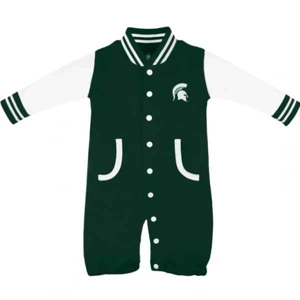 Shop Michigan State Varsity Convertible Romper - CaringForTots - Professional Baby and Children's Products | Caring for Growth, Caring for Every Moment