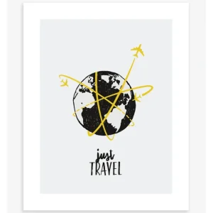 Discount Mini Travelers - Children's Poster - Planes And Globe - CaringForTots - Professional Baby and Children's Products | Caring for Growth, Caring for Every Moment