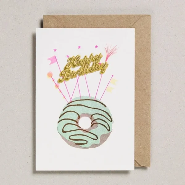 Store Mint Doughnut Birthday Patch Card - CaringForTots - Professional Baby and Children's Products | Caring for Growth, Caring for Every Moment