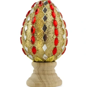 Fashion Mirrors And Jewels Wooden Easter Egg - CaringForTots - Professional Baby and Children's Products | Caring for Growth, Caring for Every Moment
