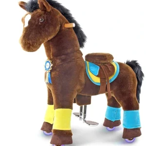 Fashion Model K Chocolate Ride On Horse For Age 4-8 (accessories Included) - CaringForTots - Professional Baby and Children's Products | Caring for Growth, Caring for Every Moment
