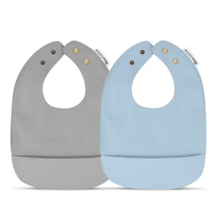 Store Modern - Set Of Soft Vegan Leather Easy Clean Bibs 9-18 Months By Bleu La La - CaringForTots - Professional Baby and Children's Products | Caring for Growth, Caring for Every Moment