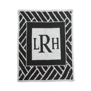 Fashion Modern Monogram Stroller Blanket - CaringForTots - Professional Baby and Children's Products | Caring for Growth, Caring for Every Moment