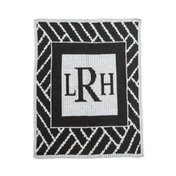 Fashion Modern Monogram Stroller Blanket - CaringForTots - Professional Baby and Children's Products | Caring for Growth, Caring for Every Moment