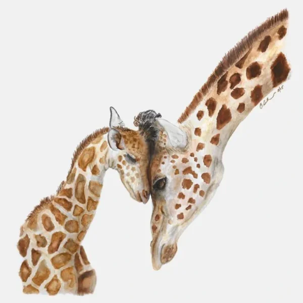 Shop Mom Baby Giraffes Canvas Art - CaringForTots - Professional Baby and Children's Products | Caring for Growth, Caring for Every Moment
