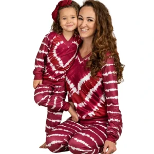 Hot Mommy And Me Tie Dye Love Loungewear Set - CaringForTots - Professional Baby and Children's Products | Caring for Growth, Caring for Every Moment