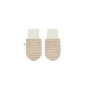 Discount MORI Baby Mittens - Oatmeal Stripe - CaringForTots - Professional Baby and Children's Products | Caring for Growth, Caring for Every Moment