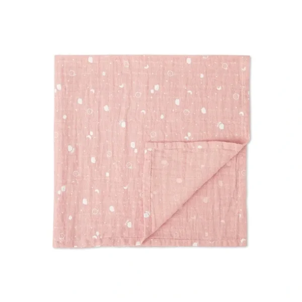 Best MORI Pre-Washed Large Muslin Swaddle - Pink - CaringForTots - Professional Baby and Children's Products | Caring for Growth, Caring for Every Moment