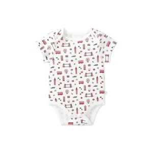 Outlet MORI Short Sleeve Bodysuit - Little London - CaringForTots - Professional Baby and Children's Products | Caring for Growth, Caring for Every Moment