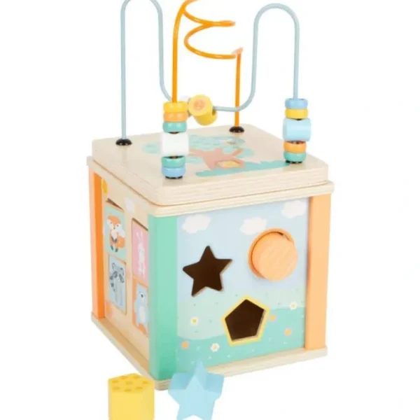 New Motor Skills 5-in-1 Activity Cube Wooden Toy - CaringForTots - Professional Baby and Children's Products | Caring for Growth, Caring for Every Moment