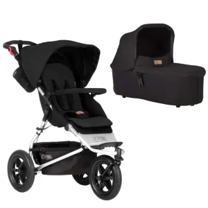 Best Mountain Buggy Urban Jungle Pushchair + Urban Jungle Carrycot Plus - Black - CaringForTots - Professional Baby and Children's Products | Caring for Growth, Caring for Every Moment
