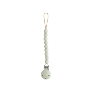 Fashion Mushie Hera Pacifier Clip - Sage - CaringForTots - Professional Baby and Children's Products | Caring for Growth, Caring for Every Moment