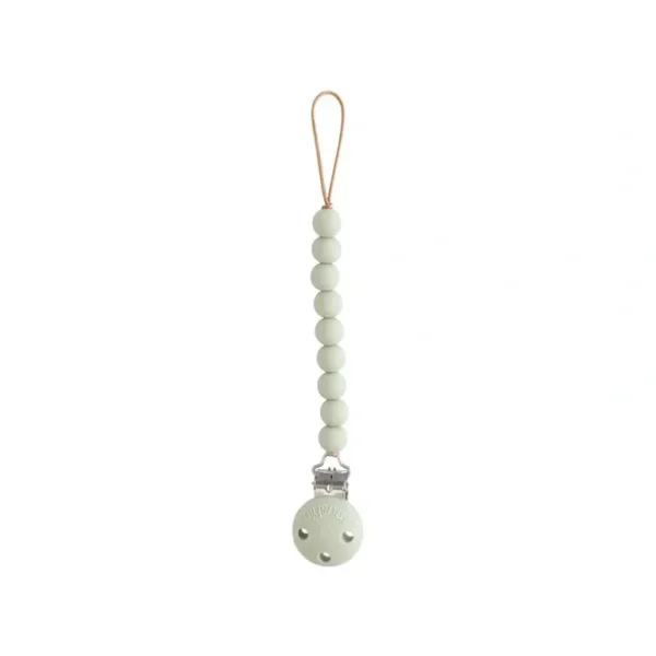 Fashion Mushie Hera Pacifier Clip - Sage - CaringForTots - Professional Baby and Children's Products | Caring for Growth, Caring for Every Moment
