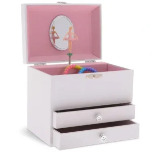 Cheap Musical Jewelry Box w/ 2 Pullout Drawers White - CaringForTots - Professional Baby and Children's Products | Caring for Growth, Caring for Every Moment