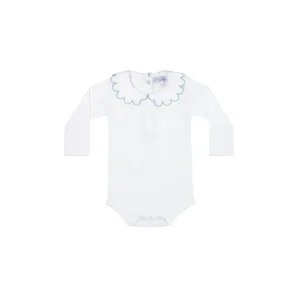 Hot Nella Scallops Long Sleeve Onesie - CaringForTots - Professional Baby and Children's Products | Caring for Growth, Caring for Every Moment