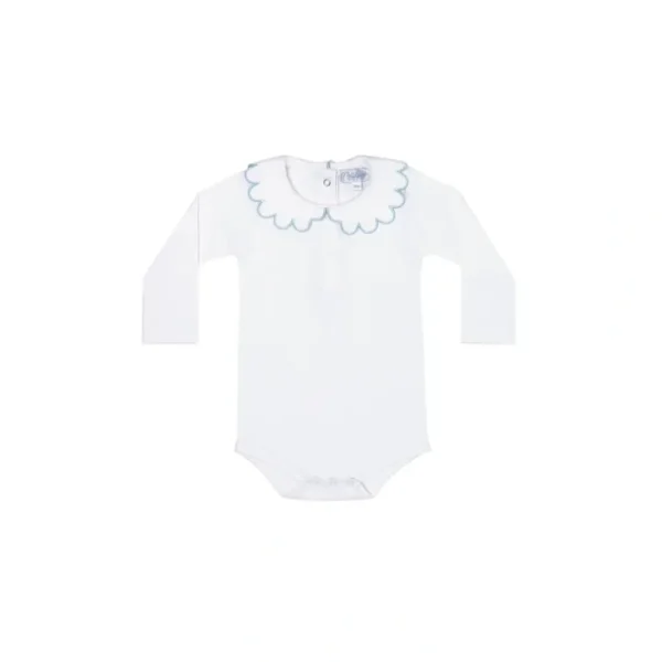 Hot Nella Scallops Long Sleeve Onesie - CaringForTots - Professional Baby and Children's Products | Caring for Growth, Caring for Every Moment