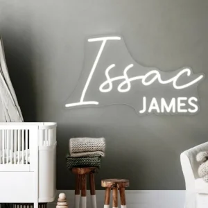 Sale Neon Custom Stacked Personalized Sign - CaringForTots - Professional Baby and Children's Products | Caring for Growth, Caring for Every Moment