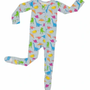Sale Neon Dino Footsie - CaringForTots - Professional Baby and Children's Products | Caring for Growth, Caring for Every Moment