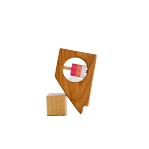 Clearance Nevada State Wooden Baby Rattle - CaringForTots - Professional Baby and Children's Products | Caring for Growth, Caring for Every Moment