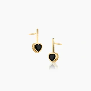 Best Sale Noemi Black Heart Earrings - CaringForTots - Professional Baby and Children's Products | Caring for Growth, Caring for Every Moment