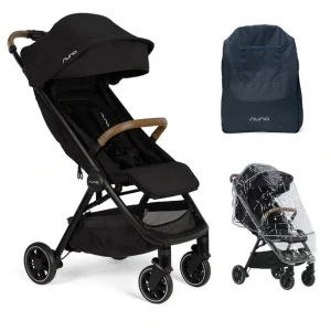 New Nuna TRVL Compact Stroller - Caviar - CaringForTots - Professional Baby and Children's Products | Caring for Growth, Caring for Every Moment