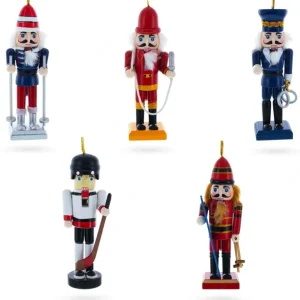 Shop All | 5 Nutcrackers: Firefighter, Policeman, Hockey, Skier, Snowboarder 5 Inches - CaringForTots - Professional Baby and Children's Products | Caring for Growth, Caring for Every Moment