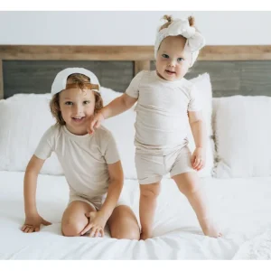 Store Oat Rib Dream Short Set - CaringForTots - Professional Baby and Children's Products | Caring for Growth, Caring for Every Moment