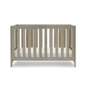 Outlet Obaby Nika Cot Bed - Grey Wash - CaringForTots - Professional Baby and Children's Products | Caring for Growth, Caring for Every Moment