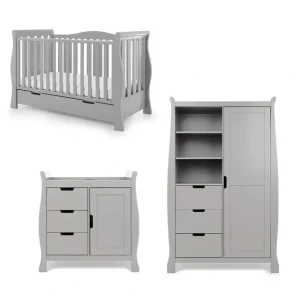 Hot Obaby Stamford Luxe 3 Piece Room Set - Warm Grey - CaringForTots - Professional Baby and Children's Products | Caring for Growth, Caring for Every Moment