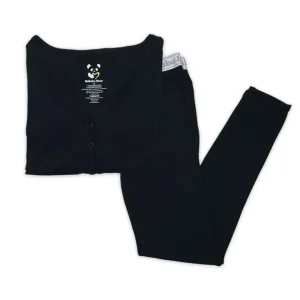 Cheap Obsidian Black Bamboo Women's Pajama Set - CaringForTots - Professional Baby and Children's Products | Caring for Growth, Caring for Every Moment