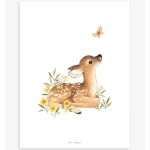 Best Oh Deer - Children's Poster - Vintage Fawn - CaringForTots - Professional Baby and Children's Products | Caring for Growth, Caring for Every Moment