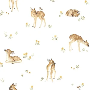 Clearance Oh Deer - Sample Wallpaper, Fawns - CaringForTots - Professional Baby and Children's Products | Caring for Growth, Caring for Every Moment
