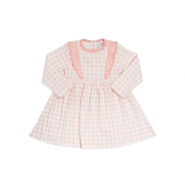 New Organic Cotton Ruffled Dress - Pink Gingham - CaringForTots - Professional Baby and Children's Products | Caring for Growth, Caring for Every Moment