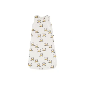 Store Organic Cotton Sleep Bag Heather Beige With Printed Dog - CaringForTots - Professional Baby and Children's Products | Caring for Growth, Caring for Every Moment