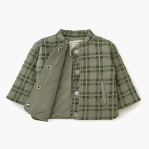 Cheap Organic Merino Wool Buttoned Jacket - Plaid - CaringForTots - Professional Baby and Children's Products | Caring for Growth, Caring for Every Moment