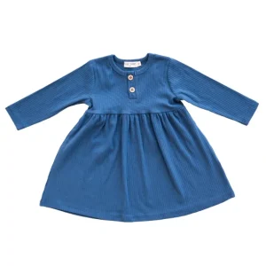 Clearance Organic Ribbed Cotton Dress - CaringForTots - Professional Baby and Children's Products | Caring for Growth, Caring for Every Moment