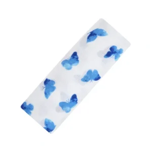 Hot ORGANIC SWADDLE - BLUE BUTTERFLY - CaringForTots - Professional Baby and Children's Products | Caring for Growth, Caring for Every Moment