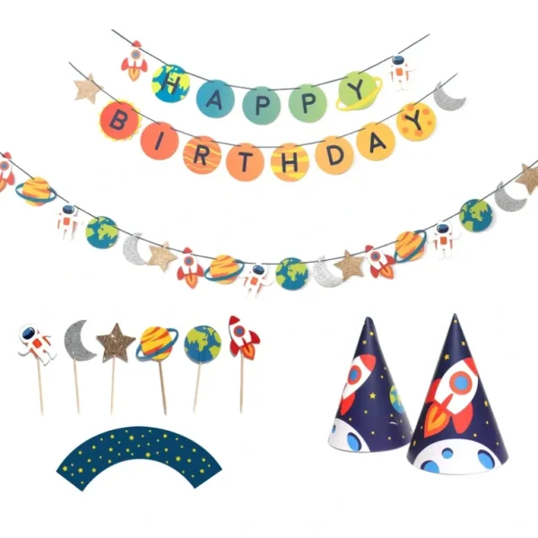 Outlet Outer Space Party Decorations Kit - 12 Guests - CaringForTots - Professional Baby and Children's Products | Caring for Growth, Caring for Every Moment