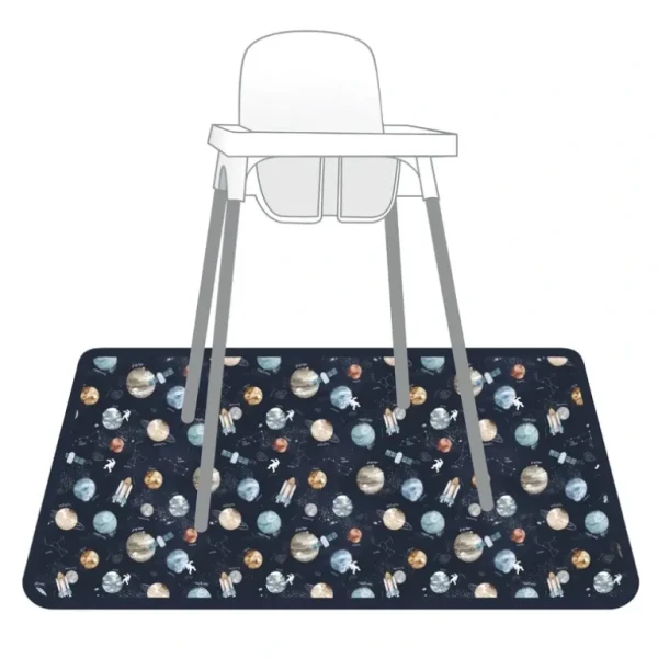 Fashion Outer Space Splash Mat - A Waterproof Catch-all For Highchair Spills And More! - CaringForTots - Professional Baby and Children's Products | Caring for Growth, Caring for Every Moment