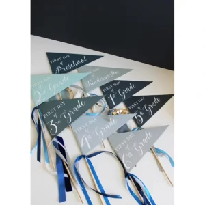 Fashion Oxford Blue School Pennant Flags - CaringForTots - Professional Baby and Children's Products | Caring for Growth, Caring for Every Moment